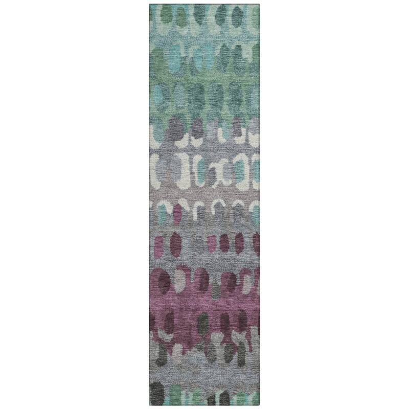 Machine Washable Indoor/ Outdoor Modern Trezze Chantille Rug