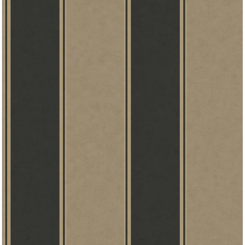 Brewster Rydia Black Stripe Wallpaper