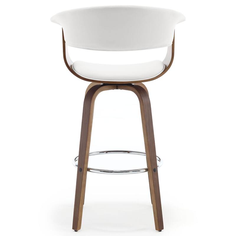 Modern Swivel Bar Stools Upholstered Counter Height Stools, Set of 2
