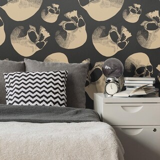 skull wallpaper for bedroom