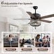 preview thumbnail 4 of 51, Sofucor 52" Ceiling Fan with Light Remote, Classical Crystal Chandelier fan, 5 Reversible Blades & Reverse Airflow