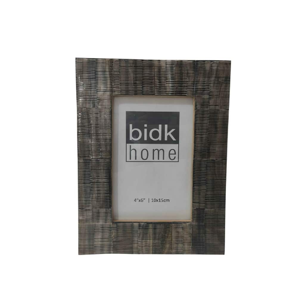 Distressed Rectangular Picture Frame - for 4" x 6" Photo - Black