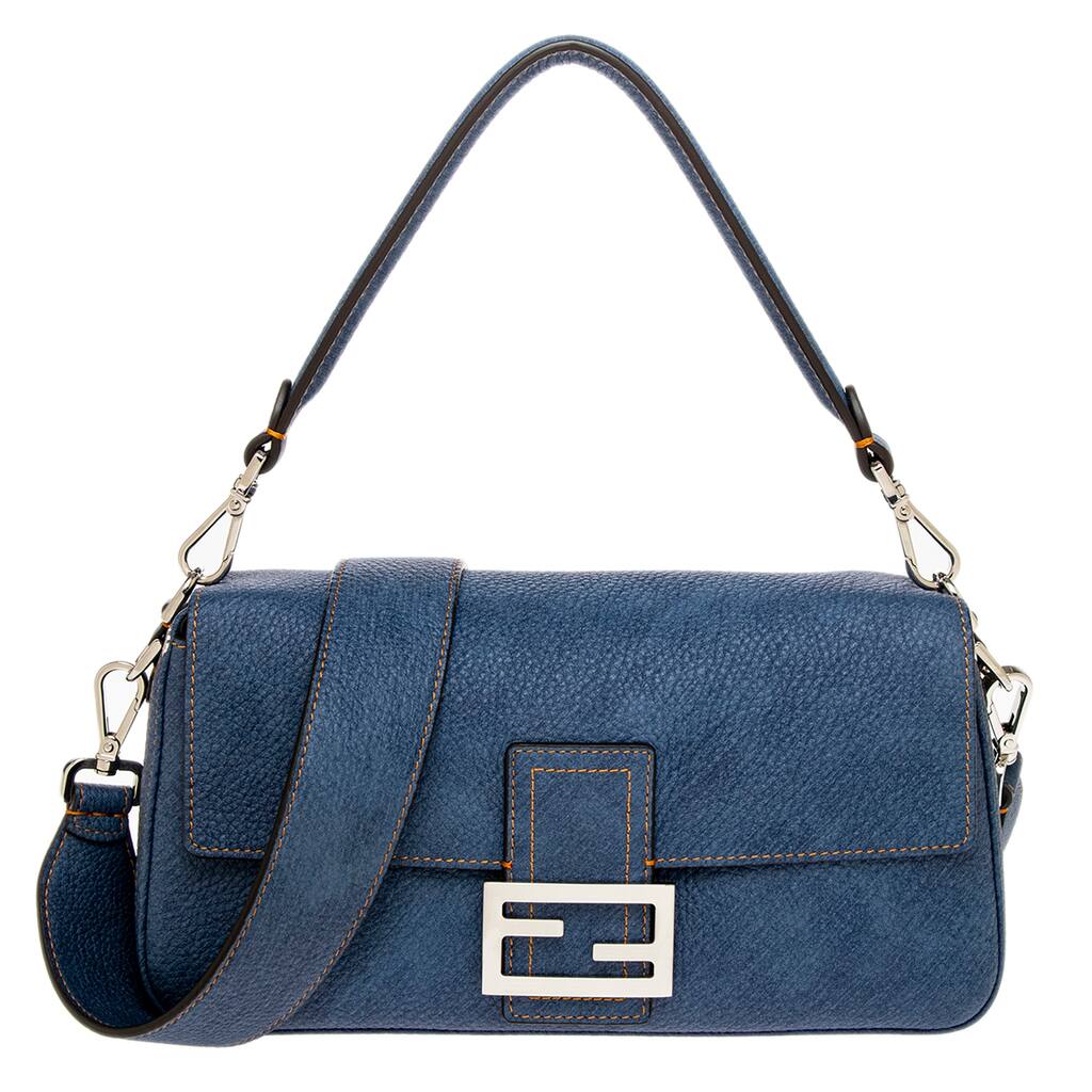 Fendi Denim-effect Baguette Bag