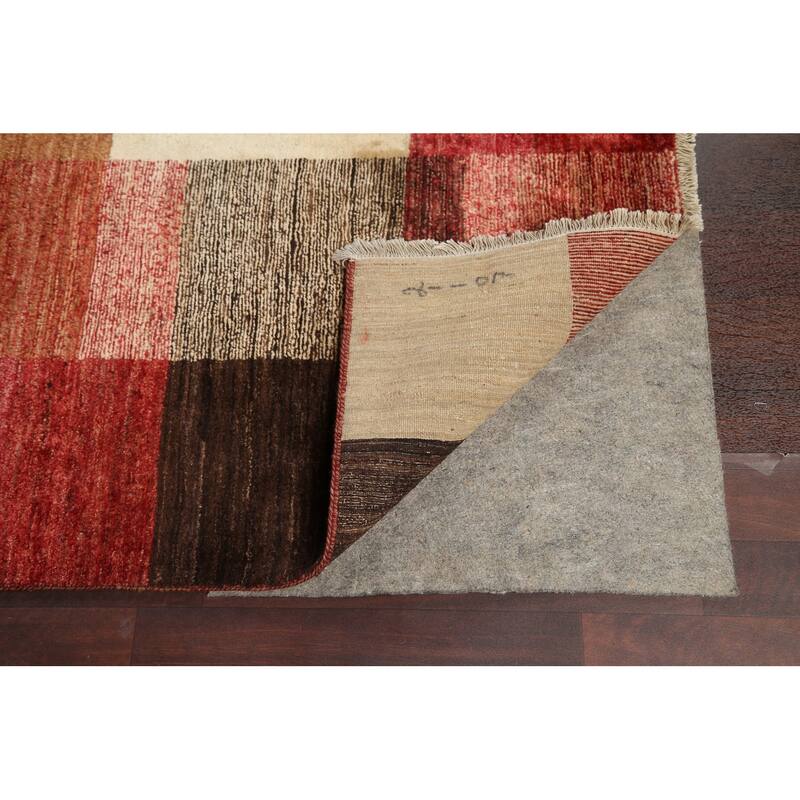 Geometric Gabbeh Kashkoli Oriental Area Rug Wool Handmade Carpet - 12'1" x 18'4"