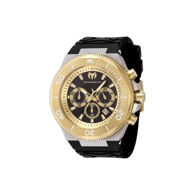 Technomarine Men's TM-224018 Manta Quartz Gold, Black Dial Watch