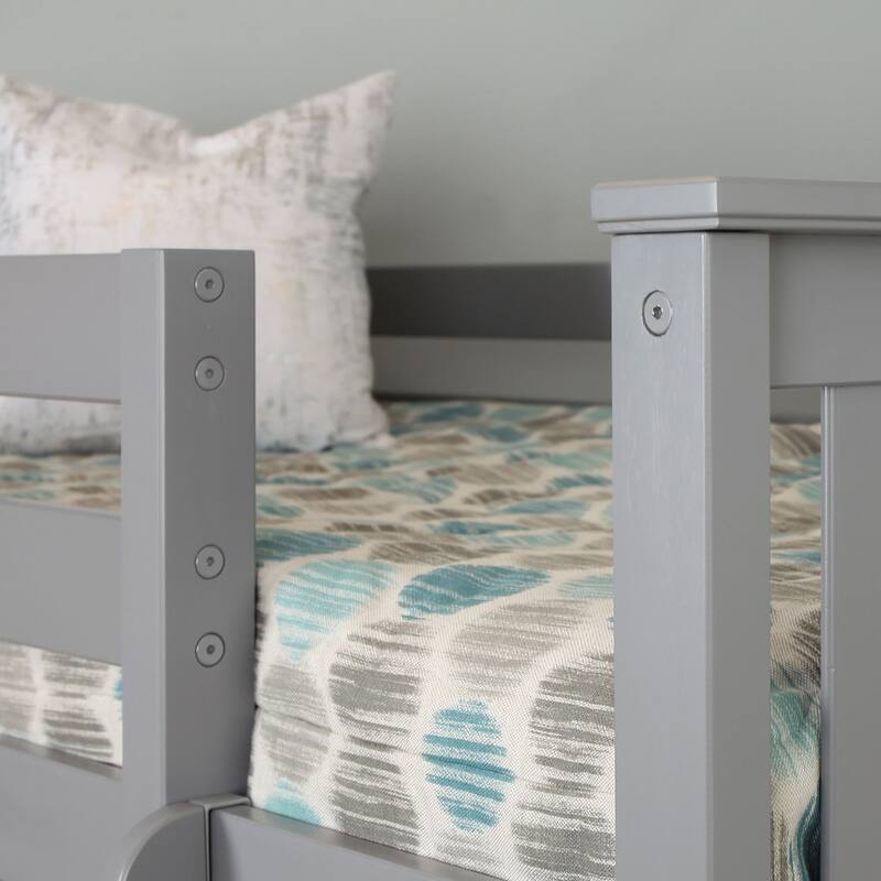 Max and Lily Twin Size High Loft Bed with Bookcase