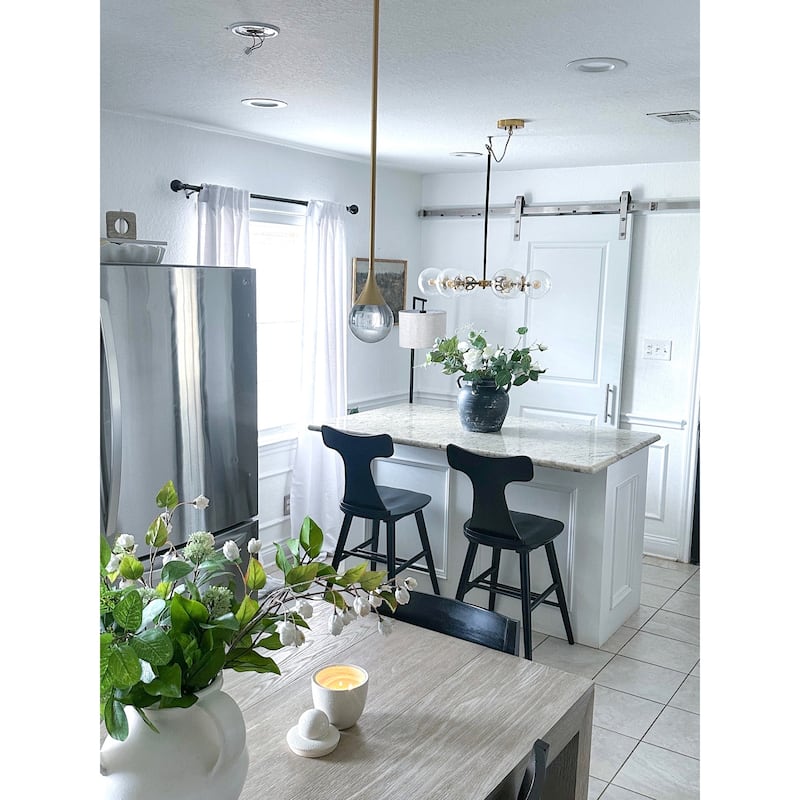 Wood 24'' Counter Stools with Curved Slat Back