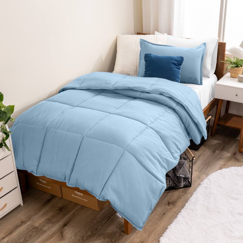 Bare Home Hypoallergenic Down Alternative Comforter Set - Twin - Twin XL - Light Blue