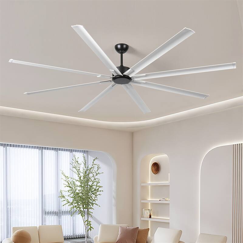 96" Ceiling Fan with Light and Remote Control,6-Speed Noiseless