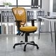 preview thumbnail 26 of 164, Nicholas Mid-Back Blue Mesh Multifunction Executive Swivel Ergonomic Office Chair with Adjustable Arms Yellow-Orange