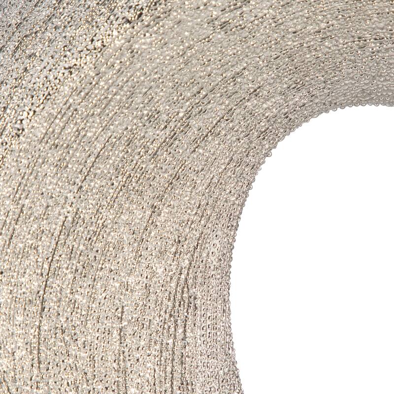 Modern Ceramic Textured Oval Cut-Out Vase - Home Decor - 13"