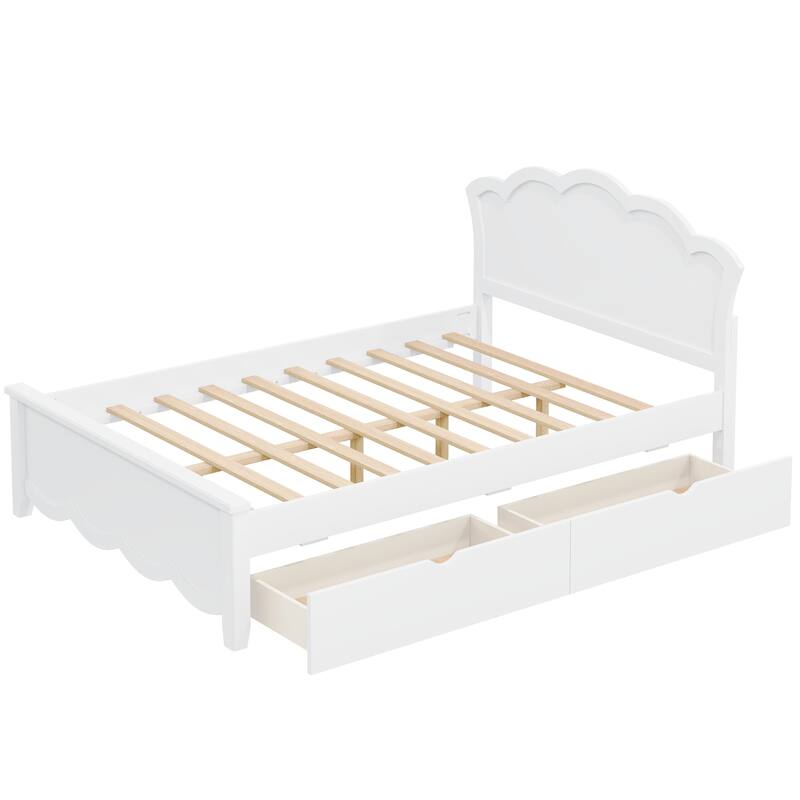 Platform Bed with Dual Underbed Drawers by Harper&Bright Designs