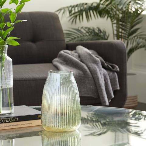 Multi Glass Contemporary Candle Holder 9 x 6 x 6 - 6 x 6 x 9