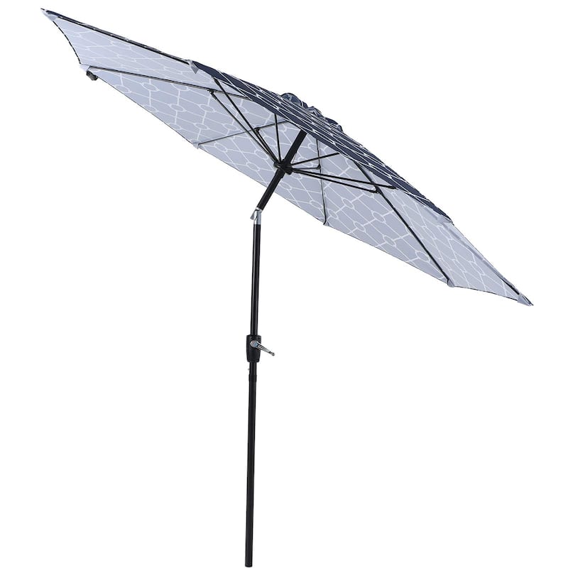 Sophia & William 9ft Auto Tilt Outdoor Patio Umbrella Market Umbrella with 8 Fiberglass Ribs