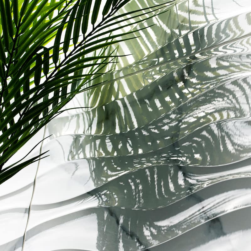 Ackland AKNPTLINCU12X24G-CA Linea - 12" x 24" Ceramic Wave Wall Tile -