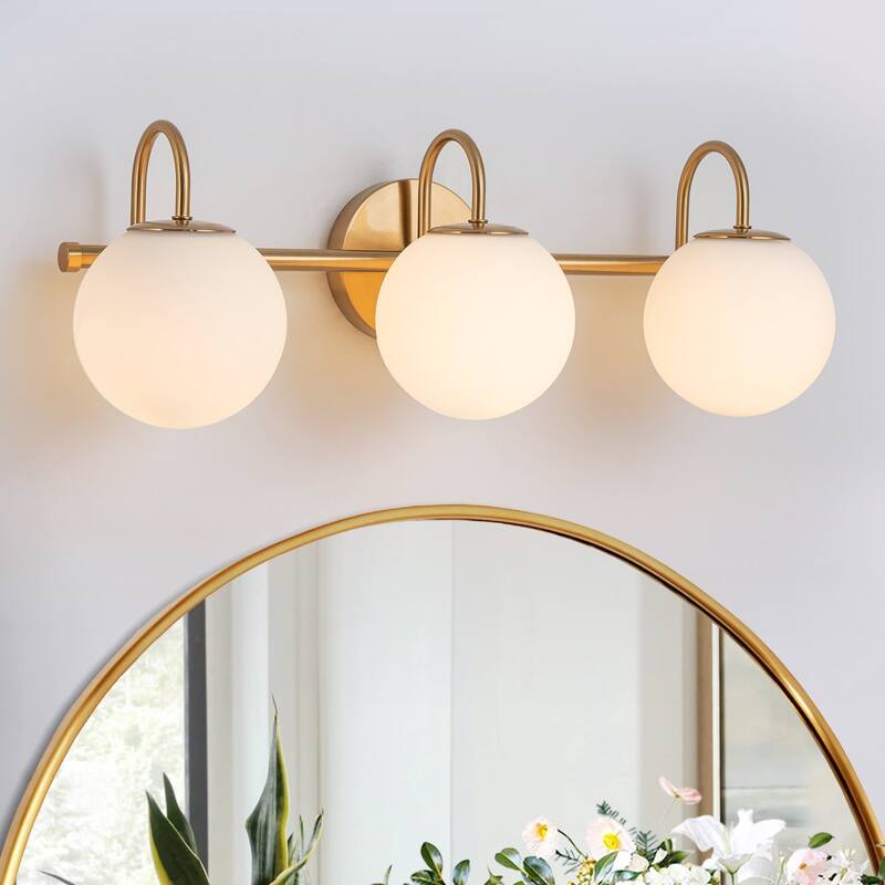 3/4-Light Dimmable Modern Bathroom Light Fixture with Frosted Glass - 23"