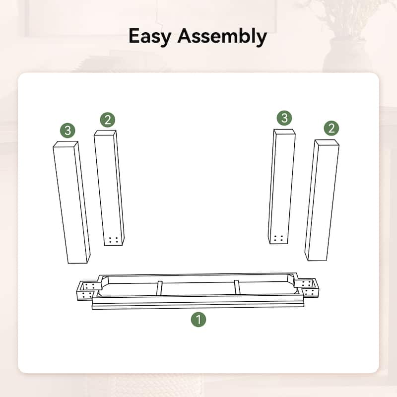 Solid Wood Console Table for Entryway, 70.9 Inch Extra Long Sofa Table