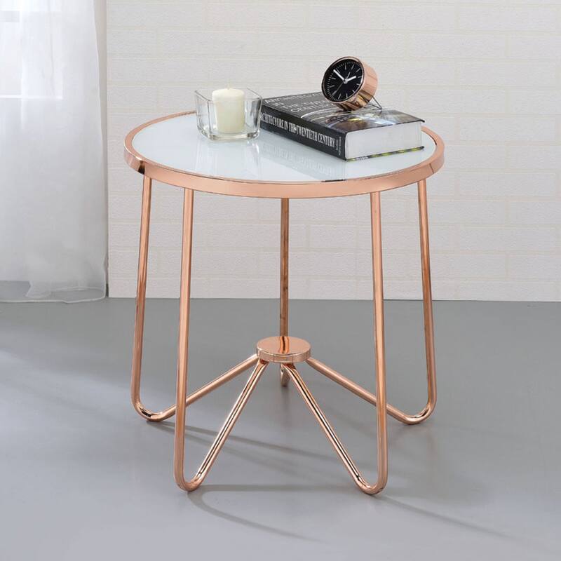 Frosted Glass Top Round Table