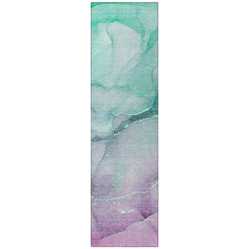 Allus Contemporary Abstract Weather Resistant Blended Style Outdoor Rug
