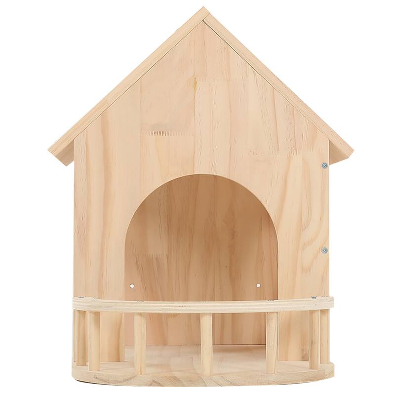 Moasis 21-Piece Cat Wall Shelves Set, Pine Wood Cat Wall Furniture with 3 Houses, 1 Cat Bed, 6 Sisal Posts and 2 Tunnels