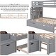 preview thumbnail 7 of 7, Grey Twin over Twin/Full Bunk Bed with Twin Size Trundle