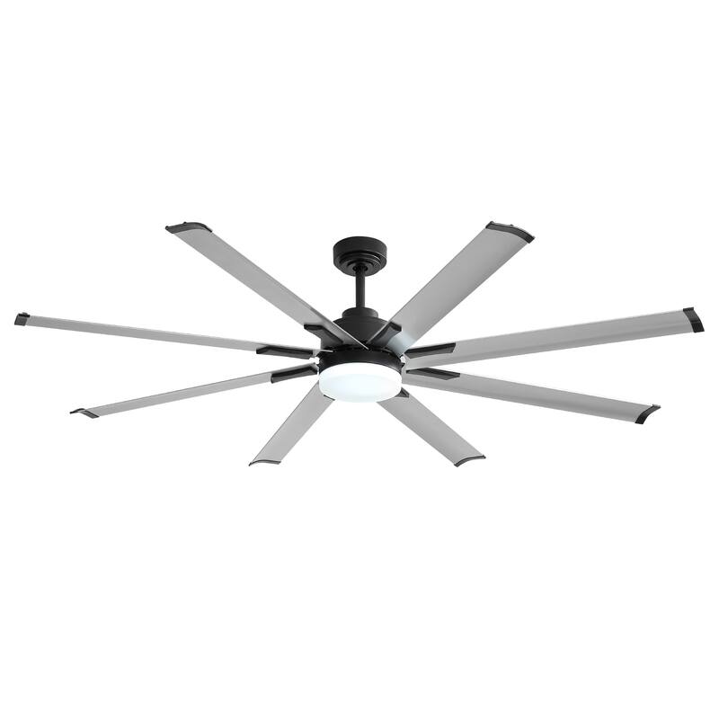 72-in 8 Aluminum Blade Gold Ceiling Fan with LED Light Remote Control