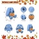 preview thumbnail 2 of 4, DolliBu Soft Baby Blue Rabbit Stuffed Animal with Pumpkin Plush Decor - 8 inches
