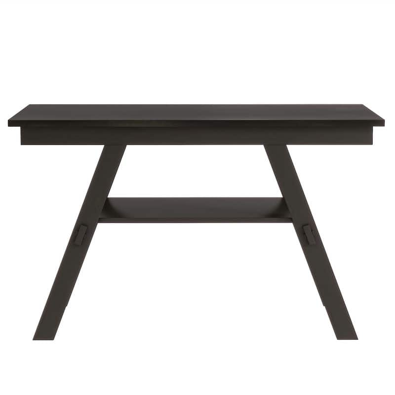 Rustic 6-Piece Counter-Height Dining Set – Wood Table with Storage Shelf, Bench & 4 Matching Chairs‌