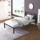 preview thumbnail 4 of 15, Industrial Modern Triple Twin Bunk Bed with Sturdy Metal and Safety Guardrail, Noise Reduced, No Box Spring Needed, Black