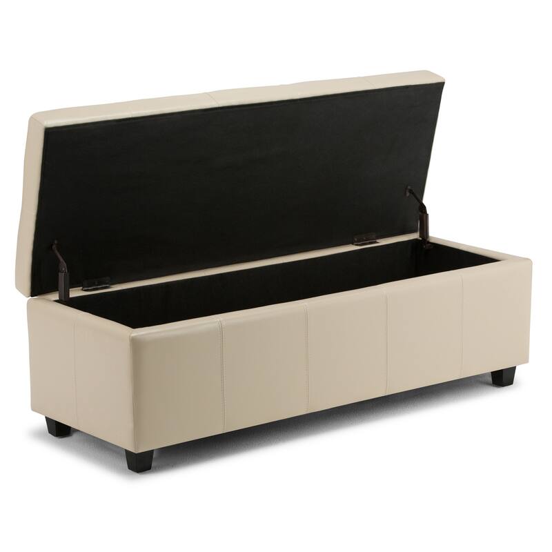 WYNDENHALL Cambridge 48 inch Wide Contemporary Rectangle Storage Ottoman