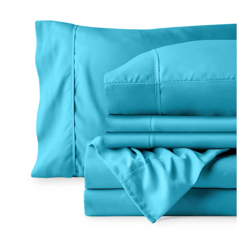 Bare Home Microfiber Deep Pocket Sheet Set w/ 2 Extra Pillowcases