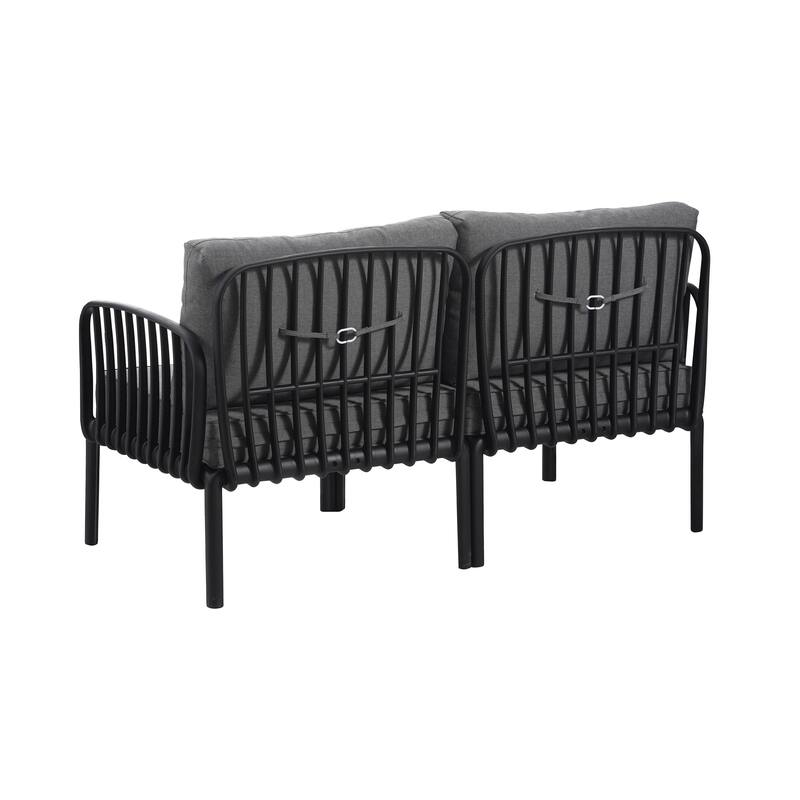 Roomfitters 5-Piece Outdoor Sectional Patio Conversation Set with Coffee Table and Deep Cushion