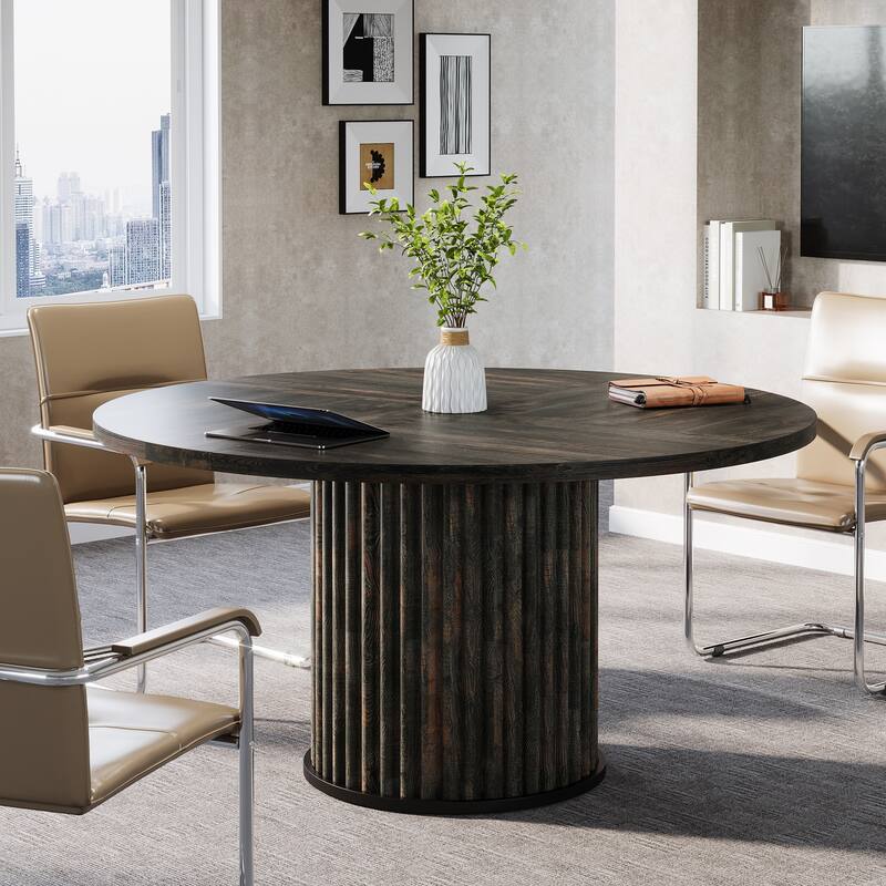 47 Inch Round Conference Table for 4-6 - 47.24" W x 47.24" D x 29.92" H