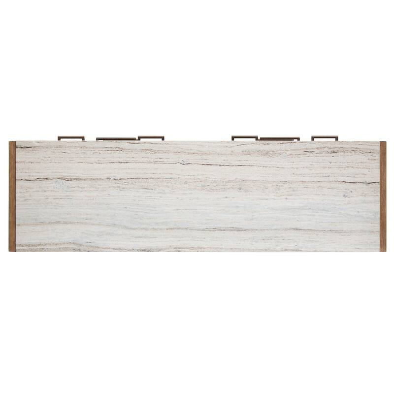 Magnussen Home Plum Creek Sierra Brown Drawer Dresser with Landscape Mirror