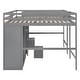 preview thumbnail 3 of 20, Modern Double Twin Loft Beds Kids Bed with 4 Drawers Wardrobes and Staircase,Playhouse Inspired