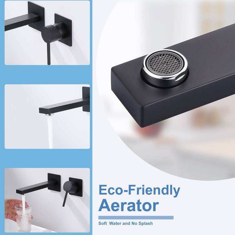 WOWOW Wall Mount Single Handle Bathroom Faucet