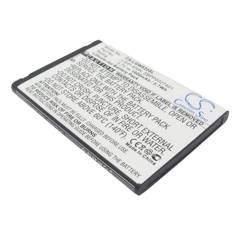 Battery for LG GW820 GT540 GW620 GW880 GX200 GX500 Monaco LGIP-400N SBPP0027401 - Black