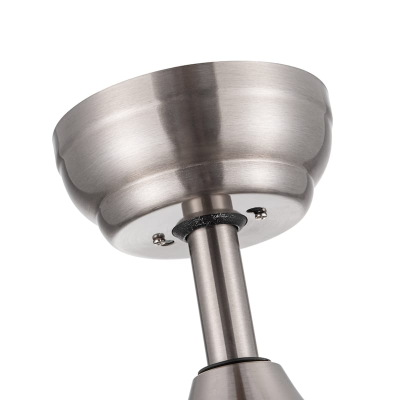 YUHAO Modern 42 in. Indoor Nickel Retractable Blades Ceiling Fan with Light Kit and Remote Control - 42 Inches