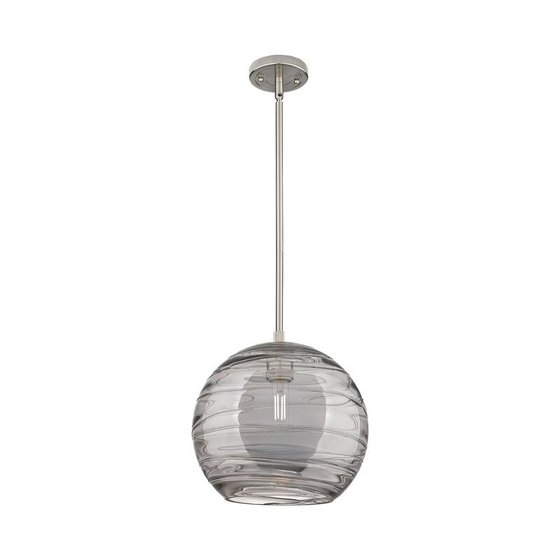 Innovations Lighting Downtown Urban - Crown Point - 1 Light 10" Athens Deco Swirl Stem Hung Pendant - Satin Nickel