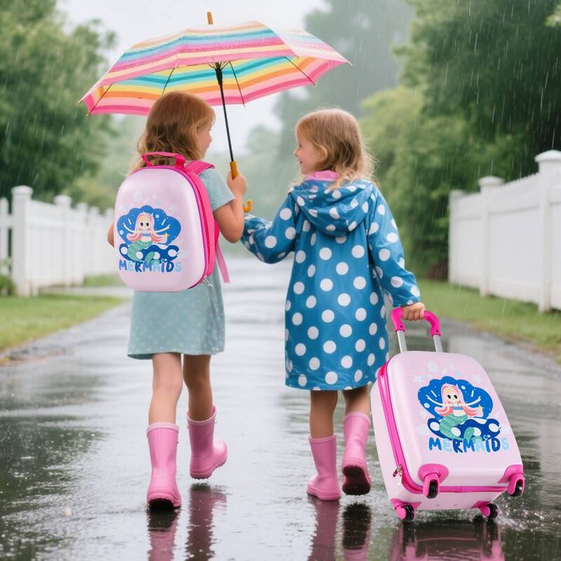 Costway 2PC Kids Carry On Luggage Set 12" Backpack and 16" Rolling - See Details