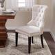 Abbyson Versailles Tufted Velvet Dining Chair - Single - Ivory