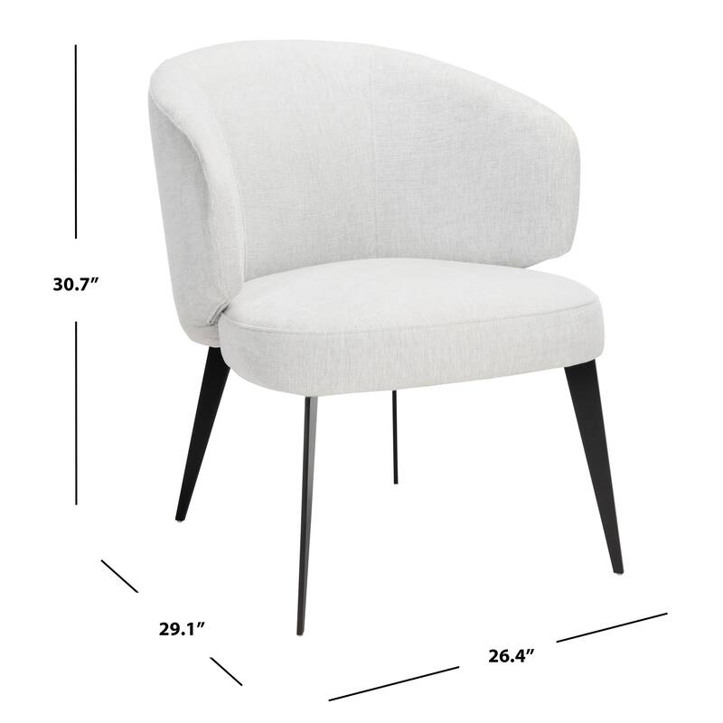 SAFAVIEH Couture Pantazica Curved Accent Chair - 26.4" W x 29.1" L x 30.7" H - 26.4" W x 29.1" L x 30.7" H - 26Wx29Dx31H