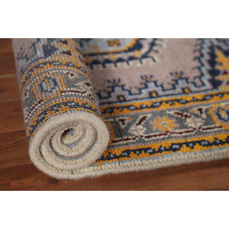 Geometric Viss Indian Accent Rug Handmade Foyer Wool Carpet - 3'0"x 5'3"