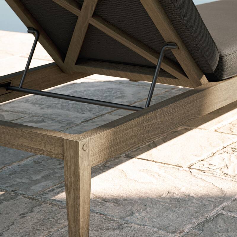 Northlake Outdoor Patio Teak Chaise Lounge