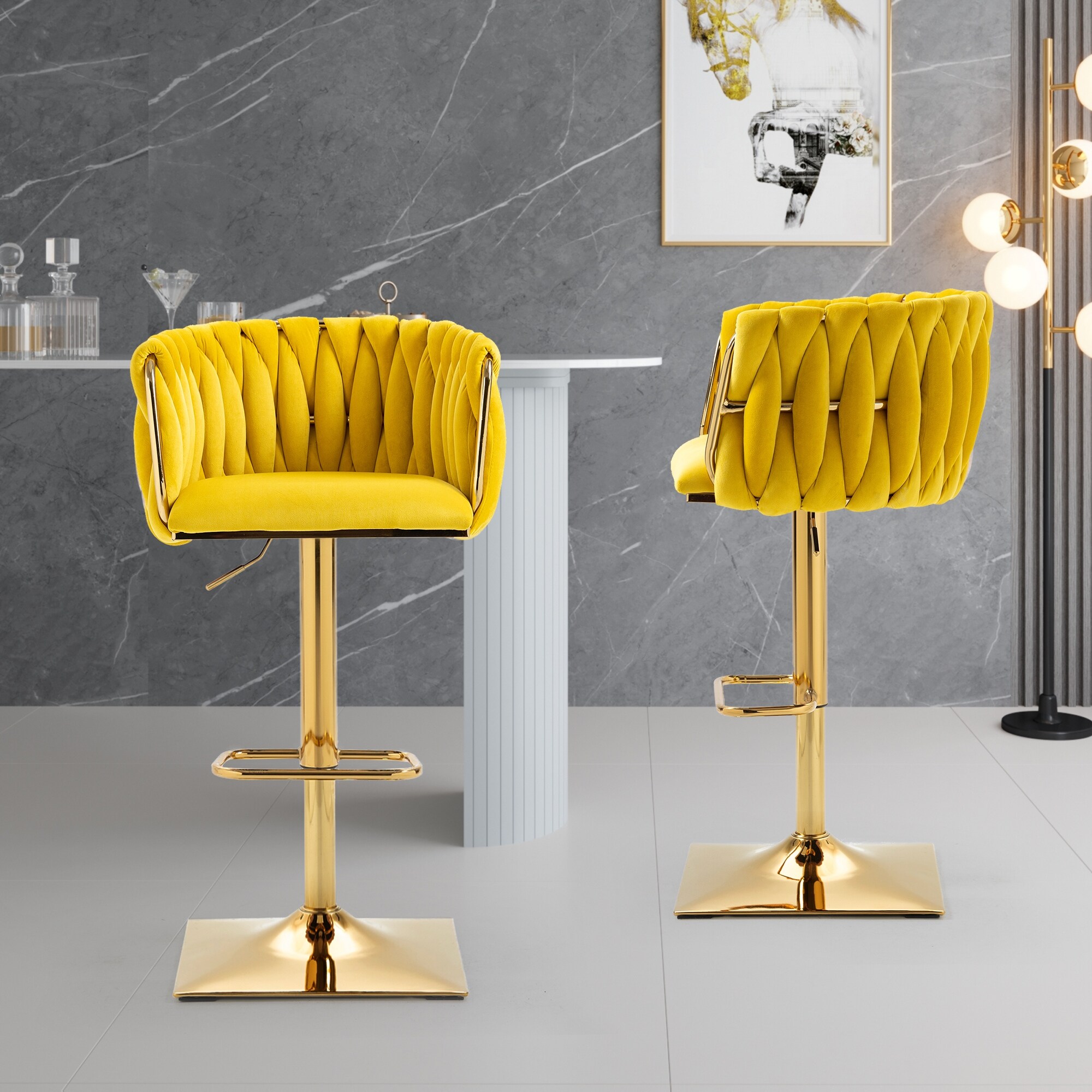 Mustard best sale stool chair