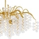 preview thumbnail 4 of 6, Maple 6-Light Gold Leaf Chandelier