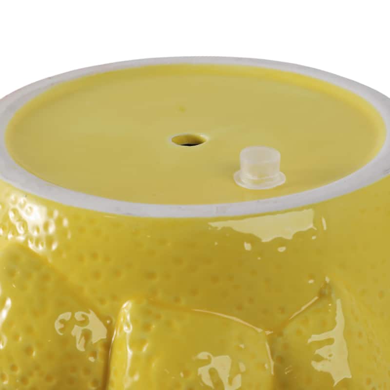 Textured Stoneware Ceramic Planter with Sculpted Bulbous Design