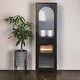preview thumbnail 44 of 51, Solstice Metal Cabinet with 3 Adjustable Storage Shelves and Arched Glass Door