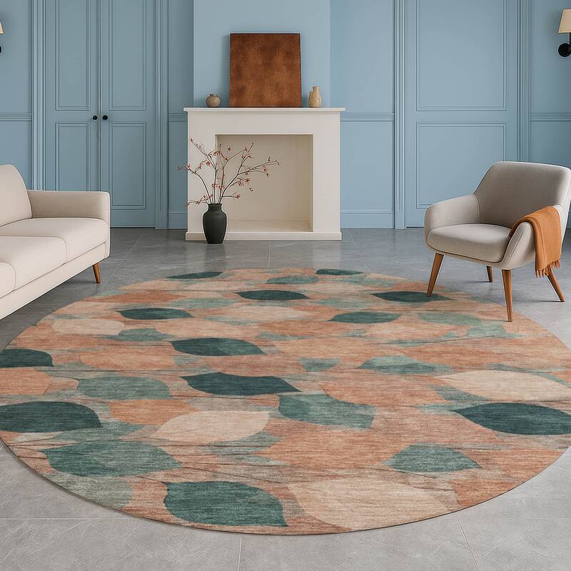 Machine Washable Indoor/ Outdoor Floral Mila Chantille Rug
