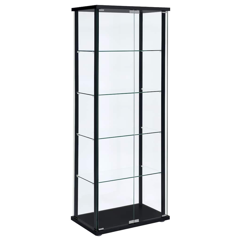 Delphinium 4-Shelf Clear Glass Curio Display Cabinet